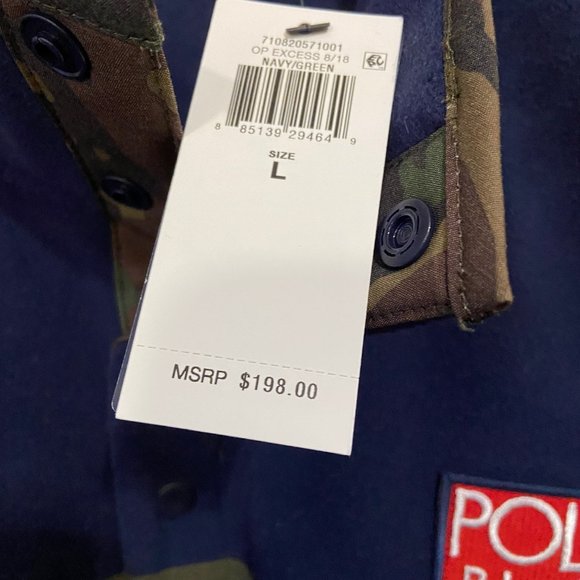 Polo Ralph Lauren Sports Men's CP 93 USA Flag Camo Hi-Tech Fleece Pullover NEW - Picture 5 of 13